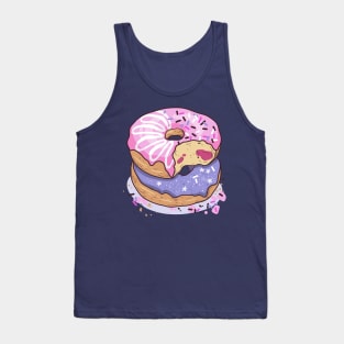 Donut lover dream pink and blueberry doughnut Tank Top